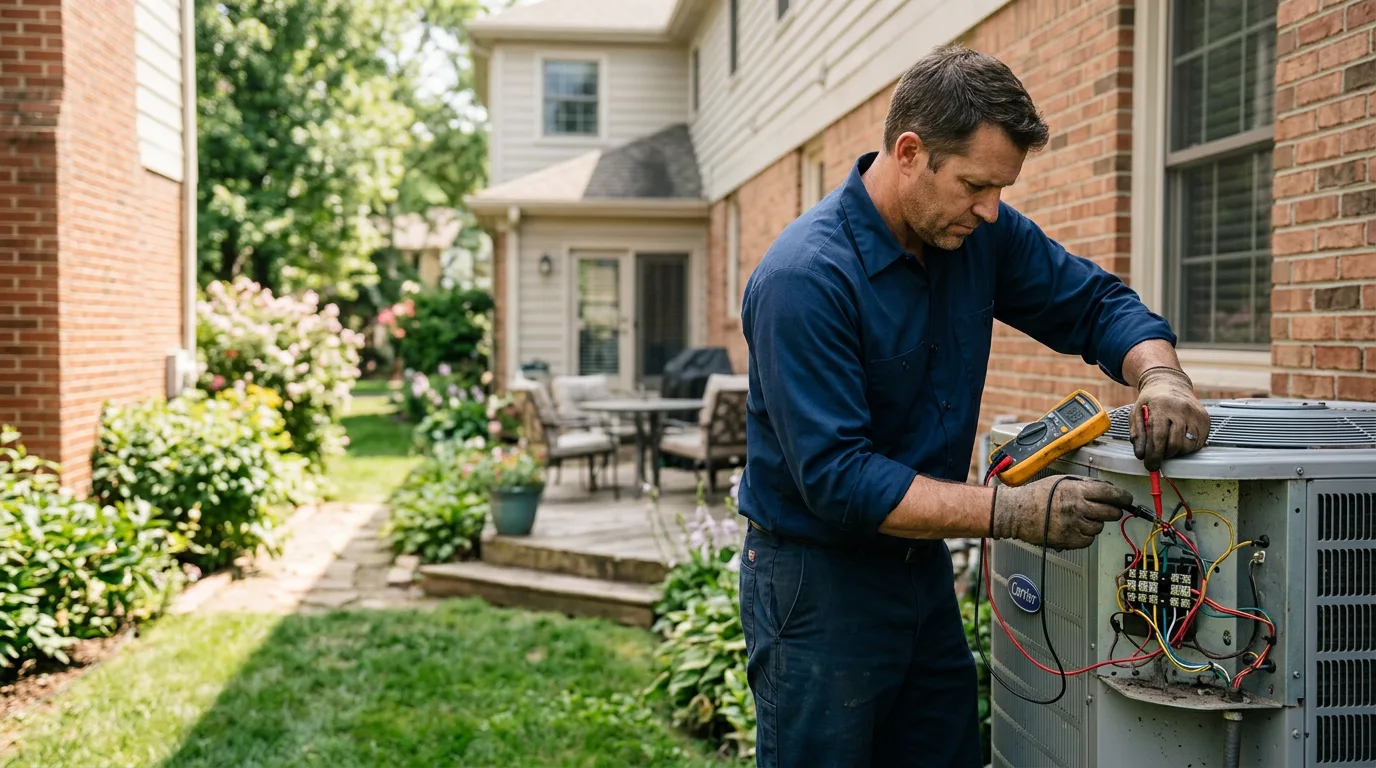 HVAC technician working near Martinsville, VA